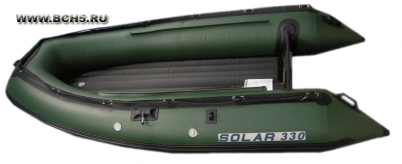 Лодка надувная с транцем Solar-330 зеленая