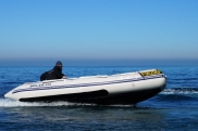 Лодка надувная транц. "Солар Максима-450 К" светло-серый