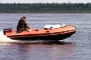 Лодка надувная транц. "Солар Максима-450 К" оранжевый