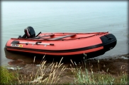 Лодка надувная транц. "Солар Максима-380 К" оранжевый